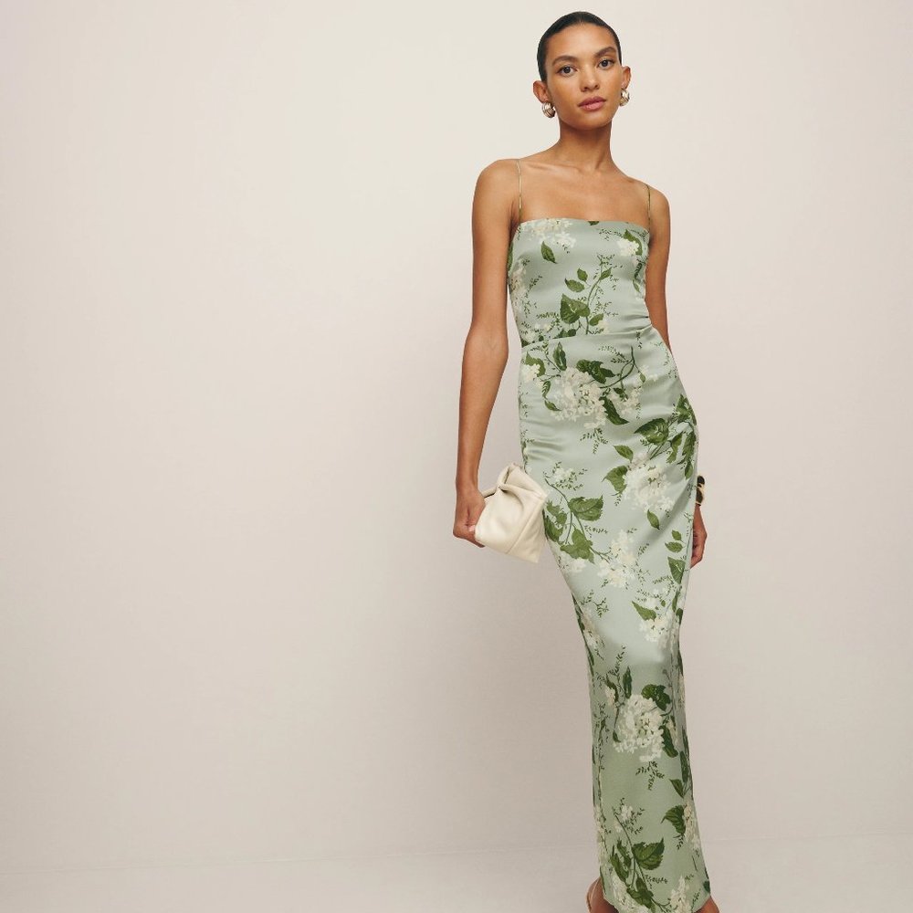 Reformation Frankie Silk Dress